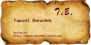 Tapodi Benedek névjegykártya
